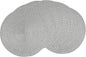 AHHFSMEI Round Braided Placemats 15 Inch Round Table Mats for Dining Tables Natural Woven Heat Resistant Place mats Set of 6 (Grey B)