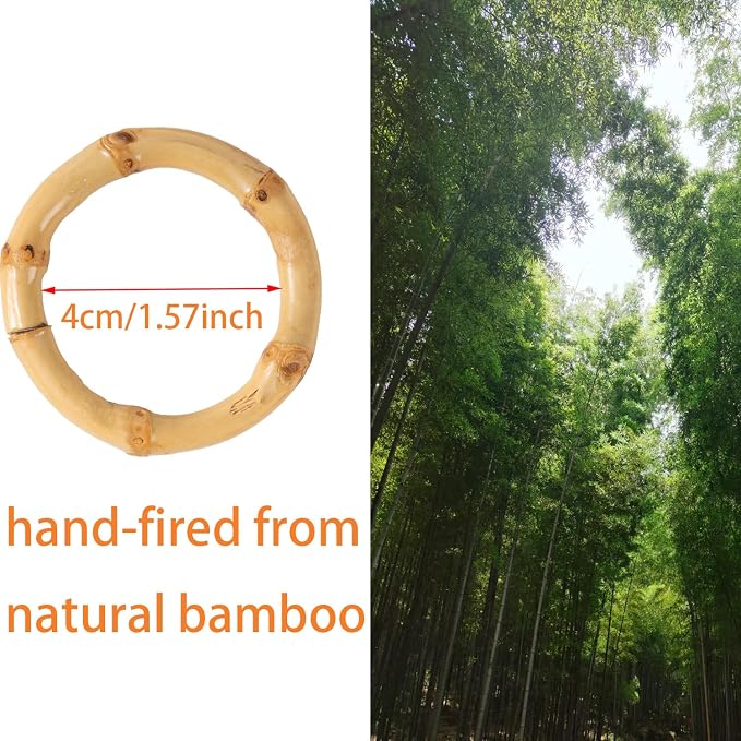 Bamboo Napkin Rings Set of 12 Handmade Napkin Holder Rings Farmhouse Table - Image 4