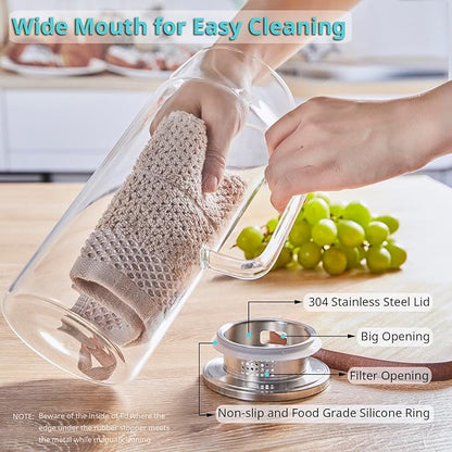 2 Liter 68 oz Glass Pitcher - Image 4