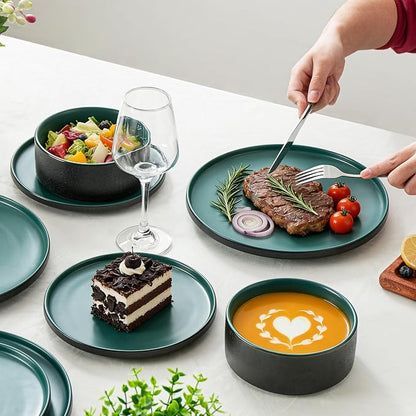 12 Piece Ceramic Plates and Bowls Sets - Image 4