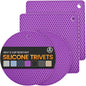Silicone Trivet Mats 4 Heat Resistant Pot Holders Multipurpose Non-Slip Hot Pads by Unknown