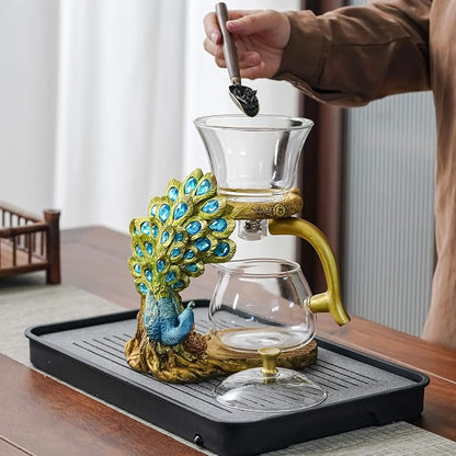 Zurucily Glass Teapot Set with Infuser Semi Automatic Tea Set Magic Teapot - Image 2