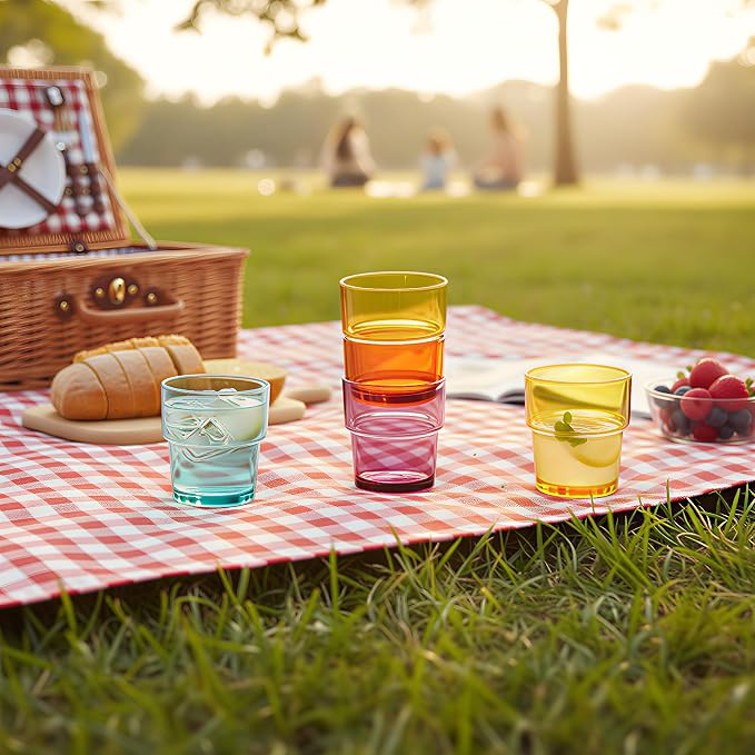 14 oz Plastic Stackable Drinking Tumblers, Dishwasher Safe, Durable - Image 12