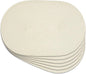 Noctiflorous Oval Braided Placemats Set of 6 Woven 12x18 Inch Non Slip Washable Heat Resistant Place Mats Round Tablemats for Dining Kitchen Party Daily Table Decor Dinner Mats (Solid Beige White, 6)