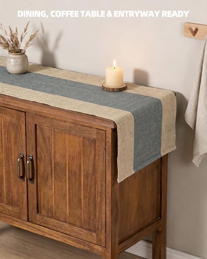 Table Runner, 13.8" × 72", 100% Natural Ramie, Handwoven | 100% Natural Ramie - Image 4