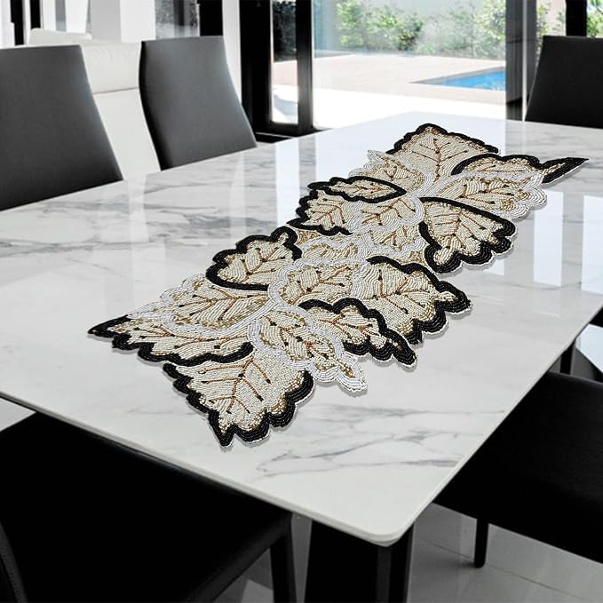 Handmad Beaded Table Runner for Tabletop, Dining Table Beaded Runner 36 Inches - Image 5