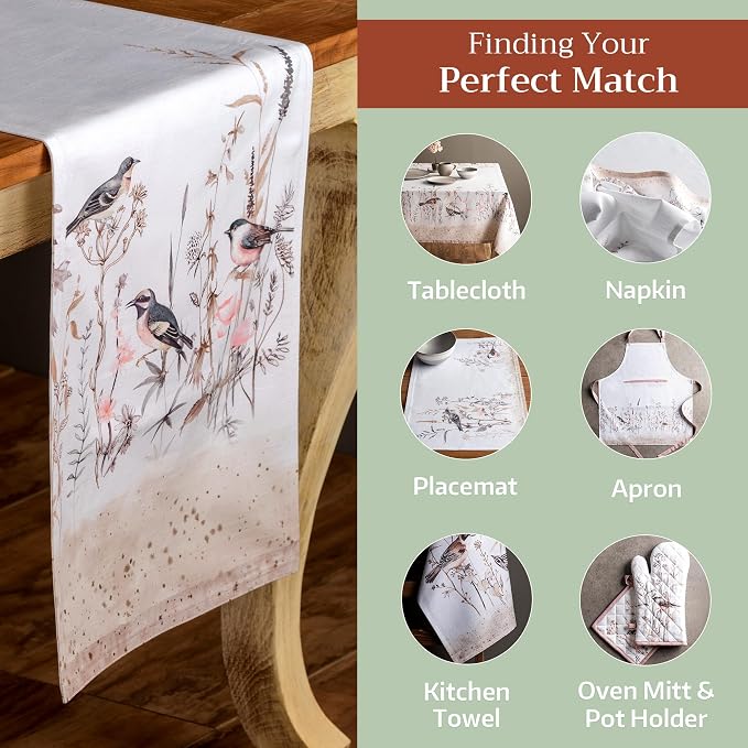 Maison d' Hermine Table Runner 100% Cotton 14.50" x 72" | Table Runners 72 - Image 5