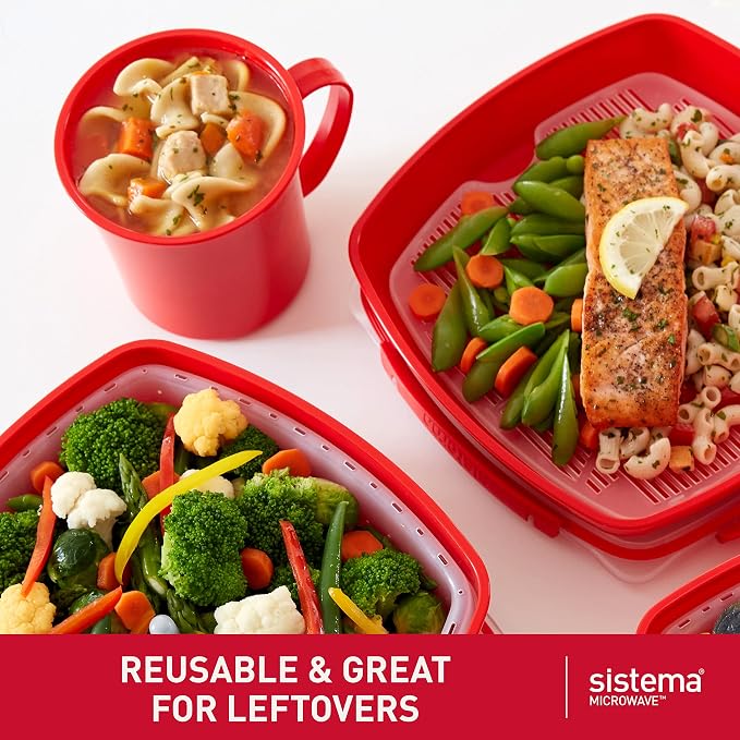 Sistema Microwave Soup Mugs | 656 ml | Microwave Food Containers - Image 5