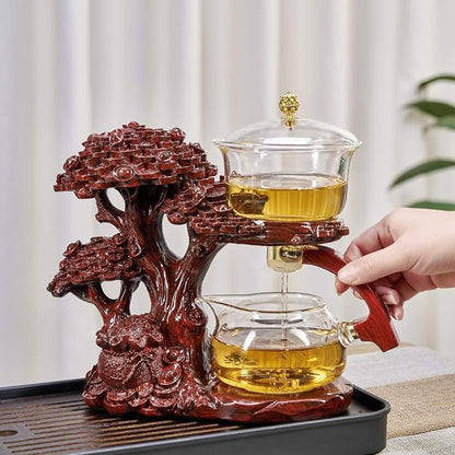Zurucily Glass Teapot Set with Infuser Semi Automatic Tea Set Magic Teapot - Image 3