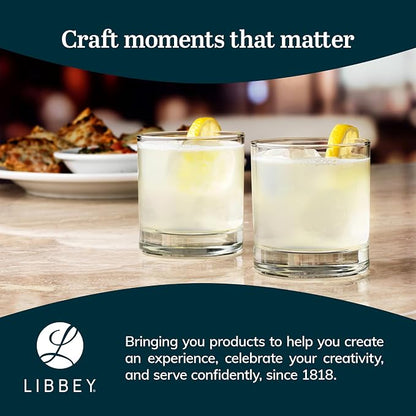Libbey 916CD Heavy Base Rocks Glasses Set, Simple Glassware Drinking Glasses - Image 6