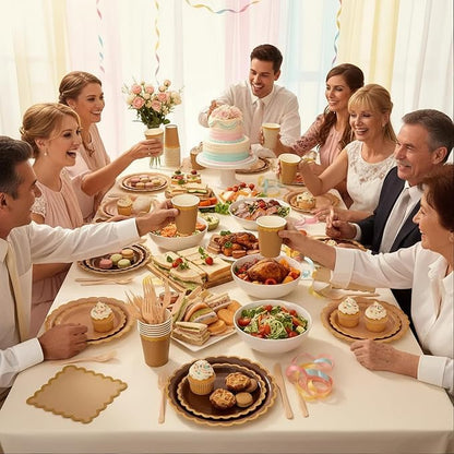 Brown Plates and Napkins Party Supplies - Image 4