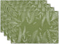 Spring Wild Fern Leaf Plants Placemats Set of 4, 12 x 18 Inch Green Place Mats Washable Kitchen Dining Linen Table Mats for Dining Table Kitchen Decoration