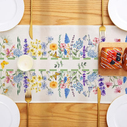 Spring Floral Table Runner Decorations, Calendula and Lavender Farmhouse Table - Image 7