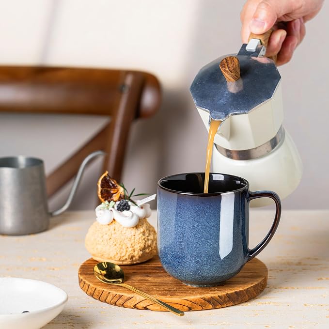 LERATIO Ceramic Coffee Mugs Set of 6, 12oz Handmade Coffee Mugs Set | Large - Image 5