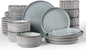 Famiware Star Ceramic Plates and Bowls Sets, Reactive Glaze Dishes by Famiware
