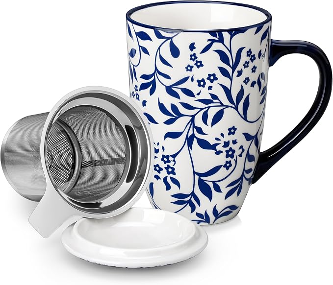 vancasso SELENE Porcelain Tea Mug, 18 oz Porcelain Tea Cup by vancasso