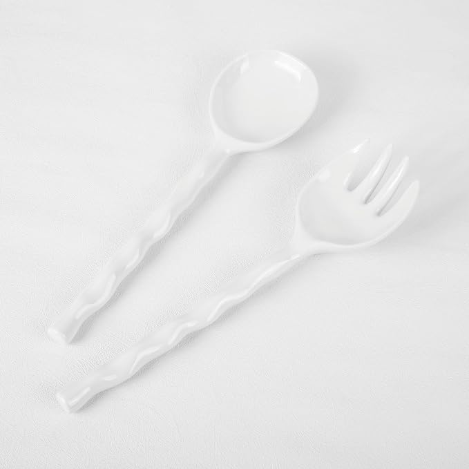 UP Wave Handle Melamine Salad Servers, Serving Utensil Set, Includes Serving - Image 4