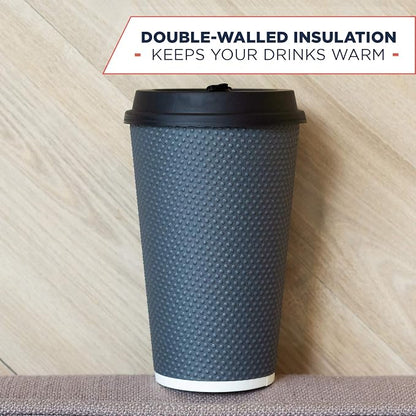 To Go Coffee Cups With Lids - 16 oz Disposable Coffee Cup With Lid. Large Togo - Image 7