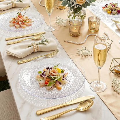Rubtlamp 100Pcs Clear Plastic Plates, 10 Inch Dinner Plates - Image 6