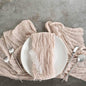 Efavormart 5 Pack 24"x19" Beige Matte Gauze Cheesecloth Napkins, Stone Toned by efavormart
