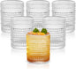 Vintage Dot Pattern Drinking Glasses Set of 6, 14.5 oz Short Glass Cups | by Unknown