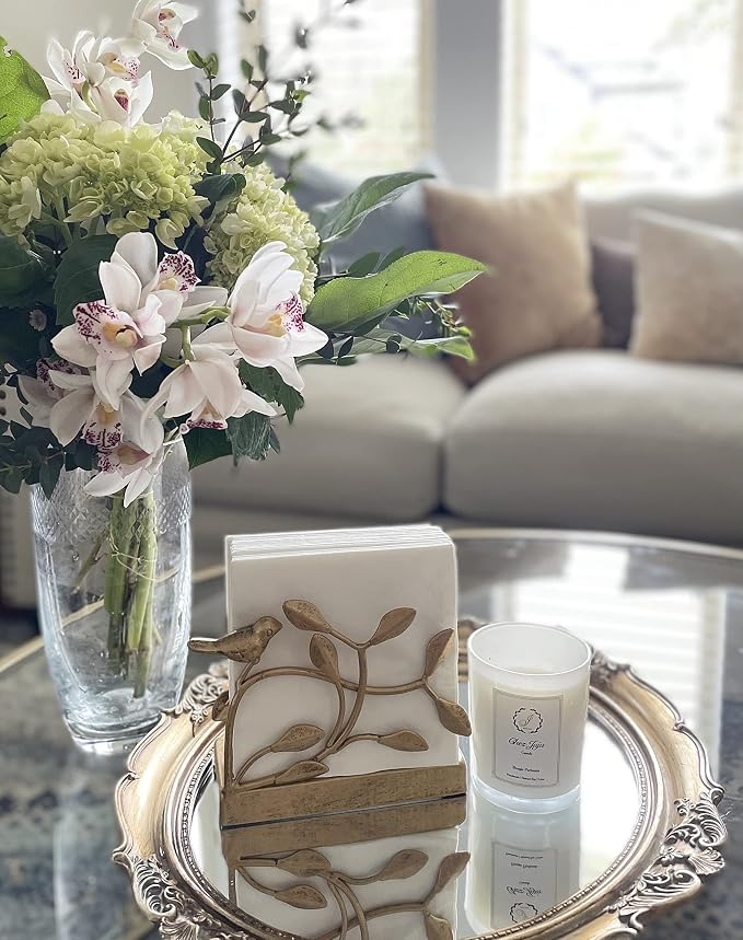 Golden Bird Vertical Napkin Holder | Elegant Sturdy Disposable Paper Hand Towel - Image 5
