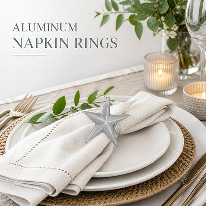 Star Napkin Rings, Durable Aluminum Napkin Holder - Image 2