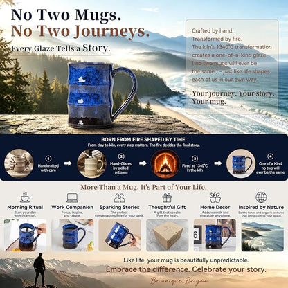 22oz Blue Kiln-Change Ceramic Coffee Mug - Image 5