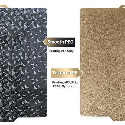 PEO+PEI Build Plate for Bambu Lab X1C/X1/P1P/P1S/P2S/A1, 257x257mm Double Sided PEO+PEI Spring Steel Bed Plate Flexible Textured Print Bed for Bambulab 3D Printers