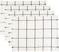 Sticky Toffee Woven Cotton Placemats Set of 4, Cream Farmhouse Plaid, 14 x 19 in, Washable Table Mats for Kitchen or Dining Table