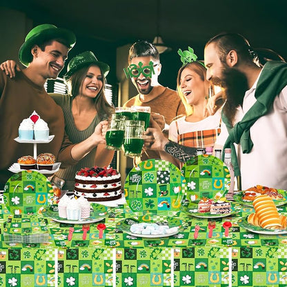 180Pcs St Patricks Day Party Supplies Paper Plates and Napkins Serve 60 | - Image 7