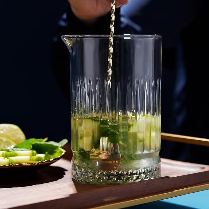 Viski Pedestal Crystal Cocktail Mixing Glass Perfect - Image 7