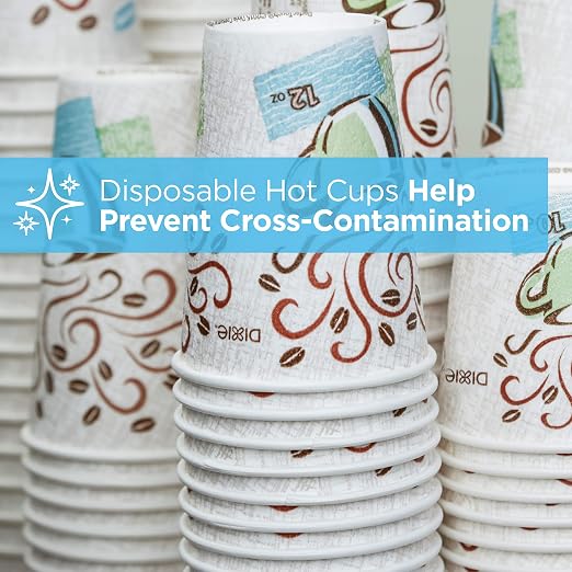 Dixie PerfecTouch 20 oz Paper Coffee Cups By GP PRO, Coffee Haze Design - Image 6