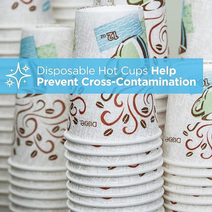 Dixie PerfecTouch 20 oz Paper Coffee Cups By GP PRO, Coffee Haze Design - Image 6