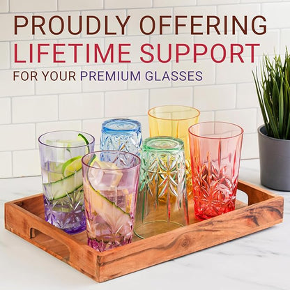Bravario Royal Plastic Drinking Tumbler, Dishwasher-Safe BPA-Free Durable Mixed - Image 7