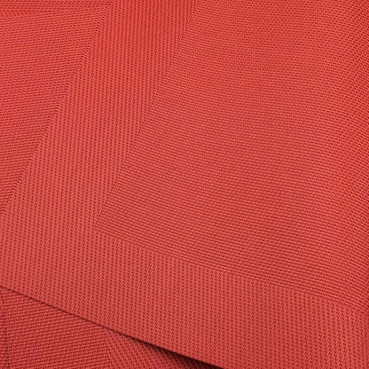 Gugrida Vinyl Red Placemats Heat Resistant Dining Table Mats Non-Slip Washable Place Mats Set of 6 （Red）