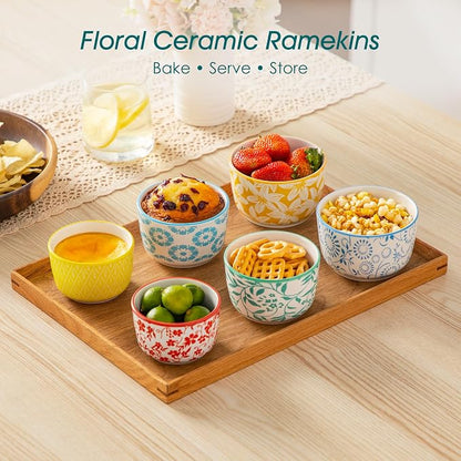 vancasso Selene 4 Oz Porcelain Ramekins Set of 6 - Image 3