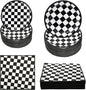 180Pcs Race Car Party Supplies Paper Plates and Napkins Serve 60 | Disposable by Hpscdyo