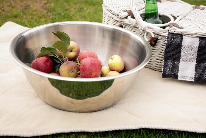 Fox Run Stainless Steel Mixing Bowl, 6.25 & 10.75 Quart Mixing Bowl Set | - Image 3