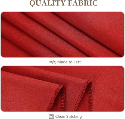 8 Pack Red Round Tablecloth 120 Inch Valentine’s Day Red Table Cloth, Washable Polyester Fabric Stain and Wrinkle Resistant Table Cover for Party Wedding Buffet Dining Banquet Anniversary