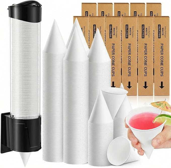 Roshtia 2200 Pcs 4 oz Snow Cone Cups Disposable by Roshtia