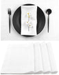 D'Moksha Homes Linen White Placemats Set of 4-100% Pure Linen Placemats 14 x 19 Inch for Valentines, Spring, Easter - Handcrafted and Machine Washable