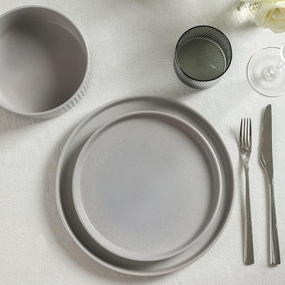 Stone Lain Haven Modern Stoneware 4 Piece Dinner Plates Sets, Dish Set - Image 4