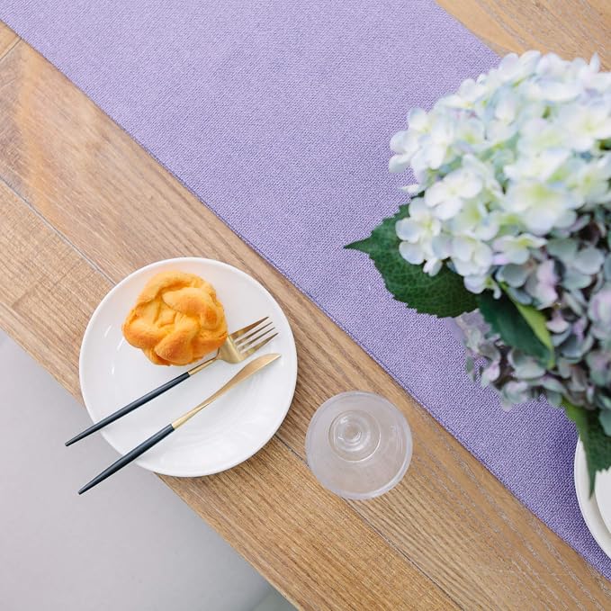 Soft Caddice Faux Linen Table Runner 2 Piece Fabric in 1 - Image 6