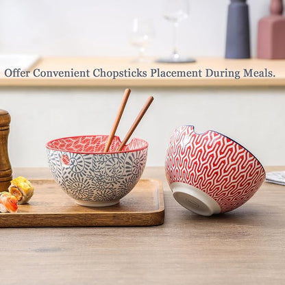 Selamica Ceramic Ramen Bowls Set, 15 OZ Noodle Bowls - Image 5