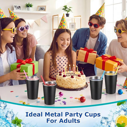 Mimorou 2 Pack Stainless Steel Pint Cups Metal Cups Unbreakable Drinking Water - Image 6