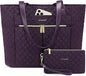 LOVEVOOK Laptop Bag for Women 17 inch, Diamond Quilted Work Tote Bags Womens by LOVEVOOK