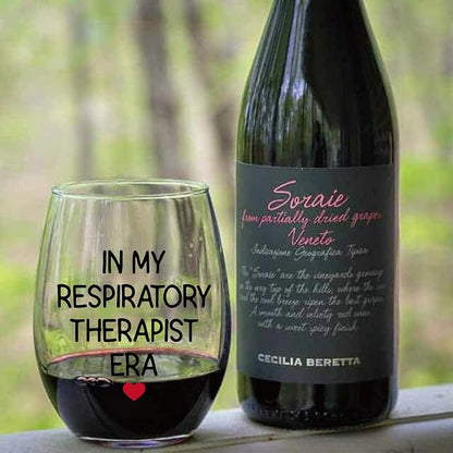 AGMDESIGN In My Respiratory Therapist Era Funny Wine Glass - Image 5