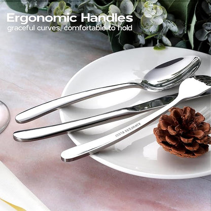 Onader 40 Piece Heavy Duty Silverware, Flatware Set for 8, Stainless Steel Cutlery Set