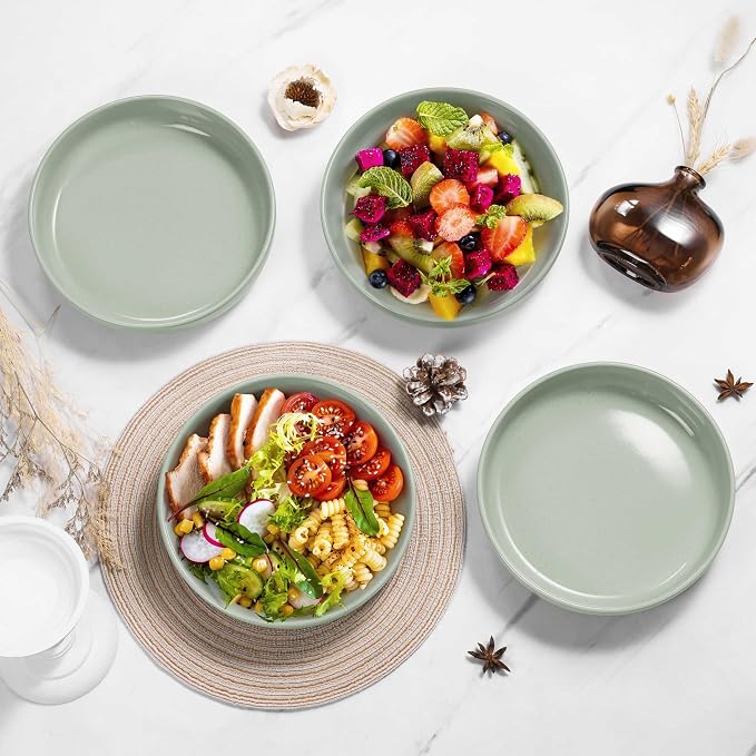 HaWare Pasta Bowls Set of 4, 33oz Large Salad Bowls - Image 7